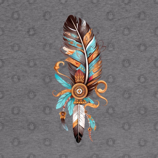 Native American Feather #1 by Chromatic Fusion Studio